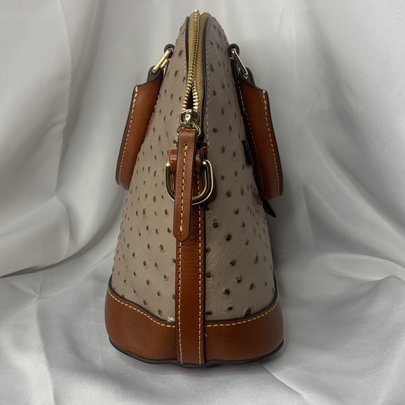 Dooney & Bourke Ostrich Domed Zip Satchel - Picture 10 of 11